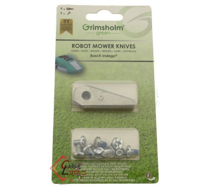 99879006  F016800321 - 9 Lames de robot tondeuse Bosch 20,10 €