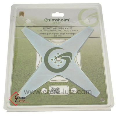 99879003  1126914301 - Lame 4 dents de robot tondeuse AMBROGIO Stiga  36,70 €