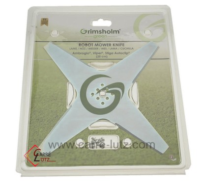99879003  1126914301 - Lame 4 dents de robot tondeuse AMBROGIO Stiga  36,70 €