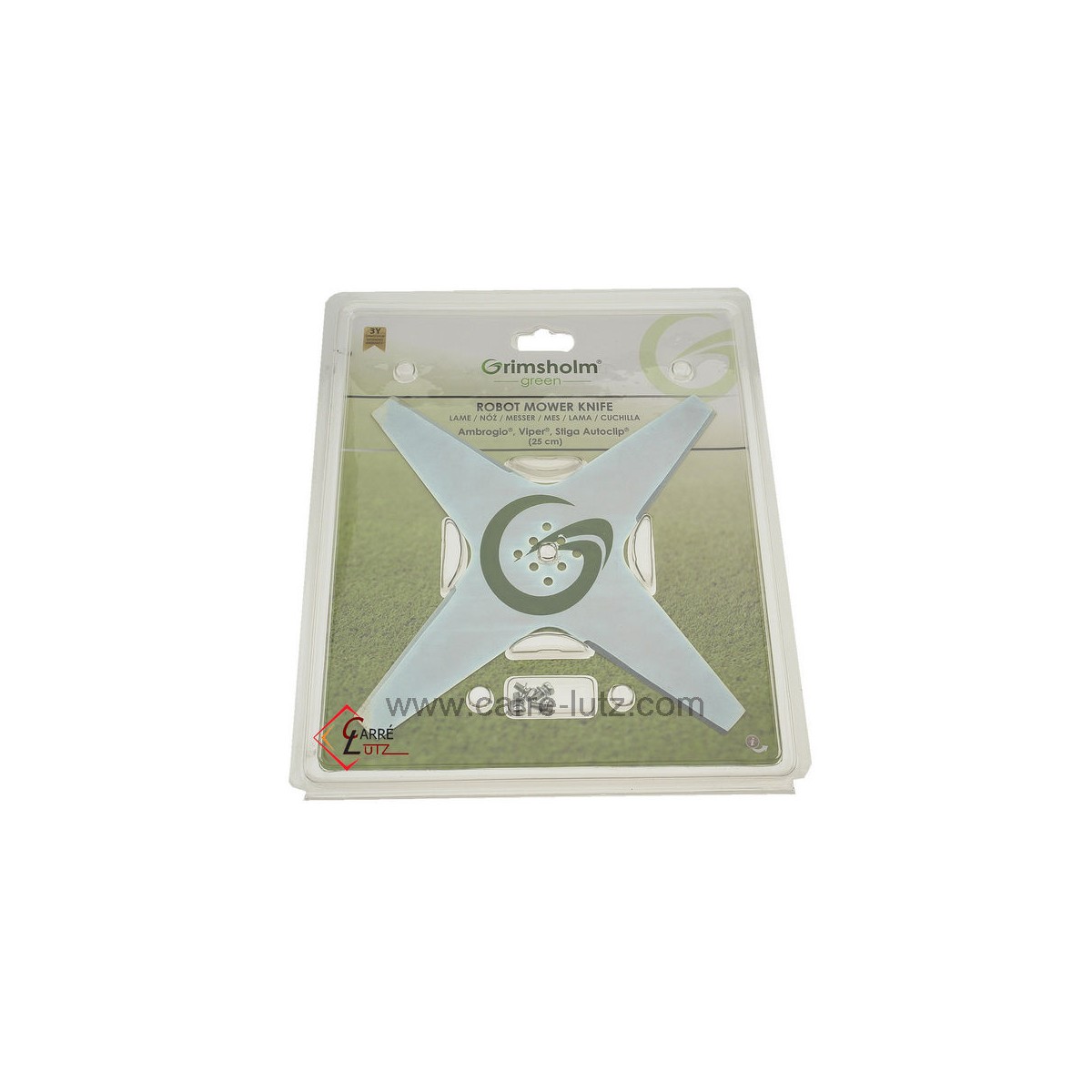 99879003  1126914301 - Lame 4 dents de robot tondeuse AMBROGIO Stiga  36,70 €