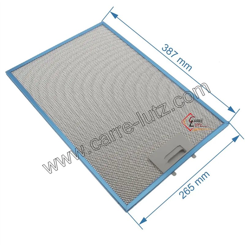 00742967 - Filtre à graisse métal 388,5x265mm de hotte aspirante Bosch Siemens 00742967 - Filtre à graisse métal 388,5x265mm de hotte aspirante Bosch Siemens