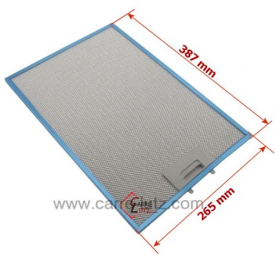 70190031 00353110 - Filtre à graisse métal 388,5x265mm de hotte aspirante Bosch Siemens 15,50 €