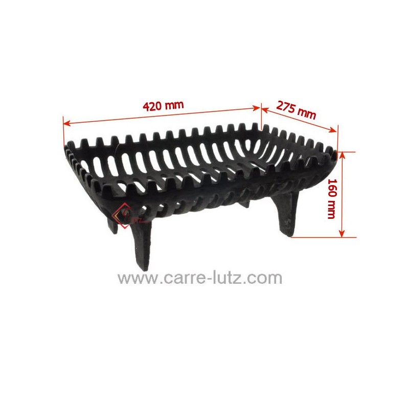 Grille de foyer en fonte 46 cm