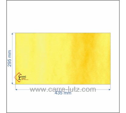  0001307634 - Vitre réfractaire Vitrocéramique 435x295 mm de poêle   Godin