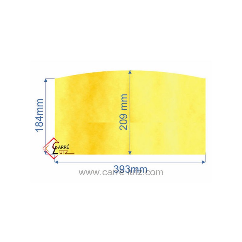00247  00001307139 - Vitre réfractaire Vitrocéramique 393x209x184 de poêle Godin 3102 66,90 €
