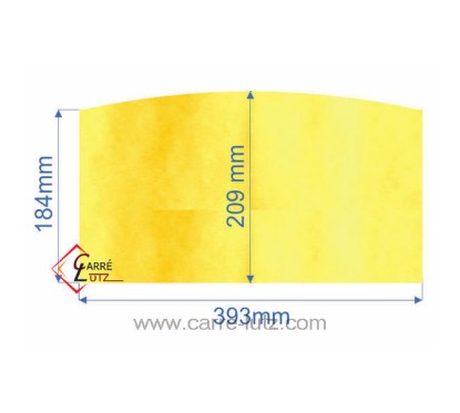 00247  00001307139 - Vitre réfractaire Vitrocéramique 393x209x184 de poêle Godin 3102 66,90 €