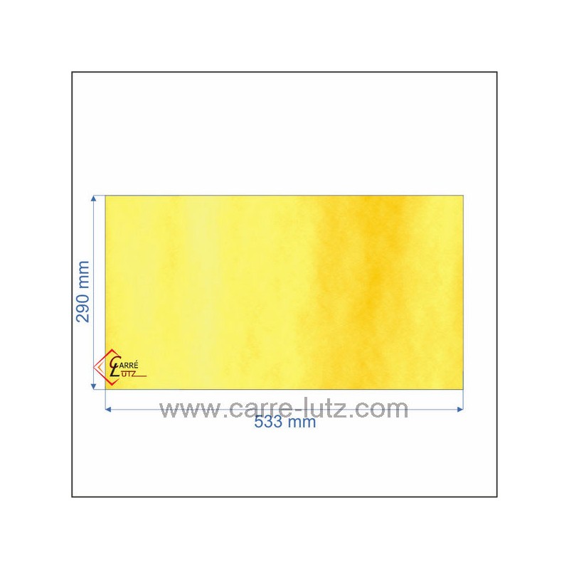 00248  P0046330 - Vitre réfractaire Vitrocéramique 533X290 mm de foyer Deville 78,30 €
