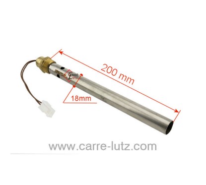 Résistance 350W 18 mm longueur 220 mm de poêle à pellet