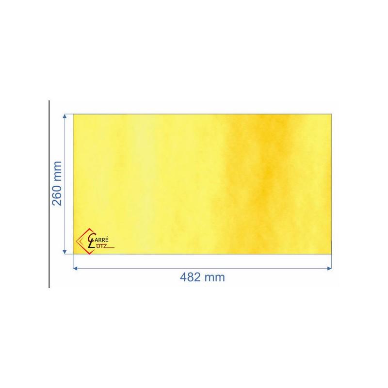 P0020732 - verre réfractaire Vitrocéramique 482x260mm Deville C07751