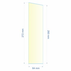 0064X260X272  Verre réfractaire 64x260x272 mm n°20 Efel Surdiac 9,60 €