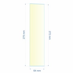 0064X272X275  Verre réfractaire 64x272x275 mm n°21 Efel Surdiac 9,70 €