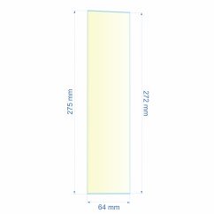 0064X272X275  Verre réfractaire 64x272x275 mm n°21 Efel Surdiac 9,70 €