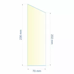 0070X202X236  Verre réfractaire 70x202x236 mm n°7 Efel Surdiac 9,20 €