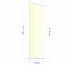 0070X245X261  Verre réfractaire 70x245x261 mm n°9 Efel Surdiac 10,10 €