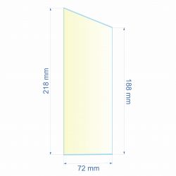 Verre réfractaire 72x218x188 mm épaisseur 3 mm n°4 Efel Surdiac