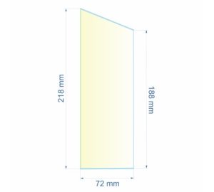 Verre réfractaire 72x218x188 mm n°4 Efel Surdiac