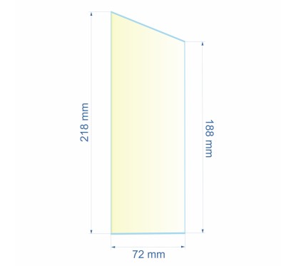 0072X218X188  Verre réfractaire 72x218x188 mm n°4 Efel Surdiac 8,70 €