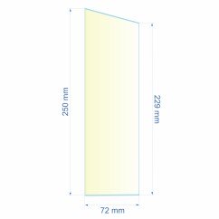 0072X229X250  Verre réfractaire 72x229x250 mm n°13 Efel Surdiac 9,90 €