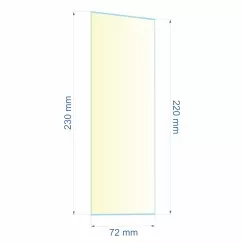 0072X230X220  Verre réfractaire 72x230x220 mm n°5 Efel Surdiac 9,20 €