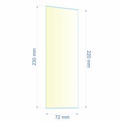 0072X230X220  Verre réfractaire 72x230x220 mm n°5 Efel Surdiac 9,20 €