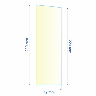 0072X230X220  Verre réfractaire 72x230x220 mm n°5 Efel Surdiac 9,20 €