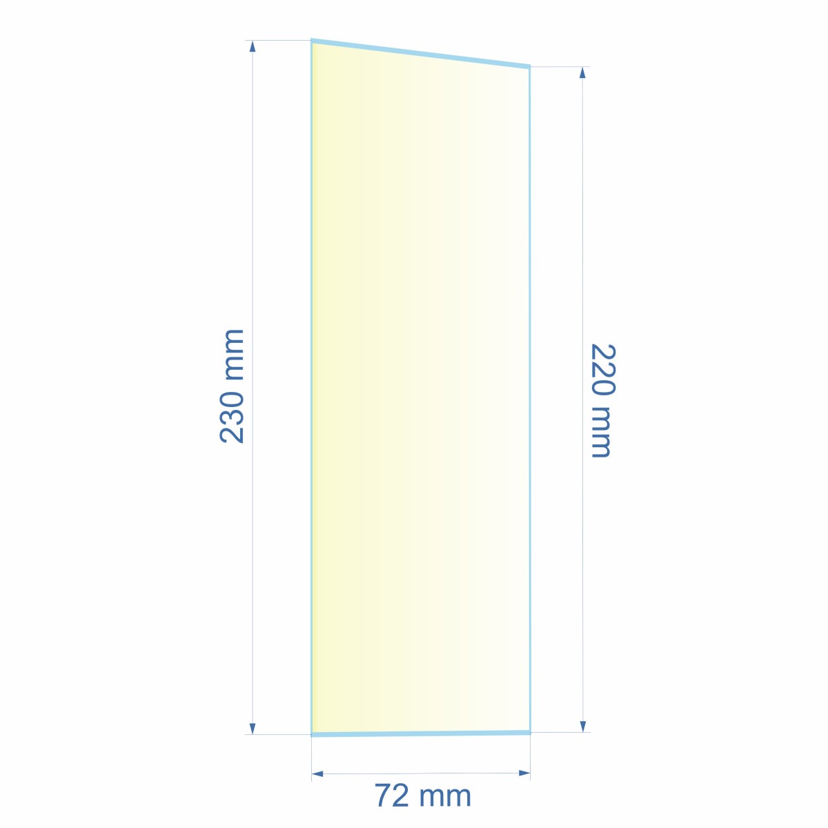0072X230X220  Verre réfractaire 72x230x220 mm n°5 Efel Surdiac 9,20 €