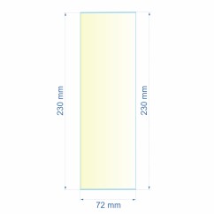 0072X230X230  Verre réfractaire 72x230x230 mm Efel Surdiac 9,20 €