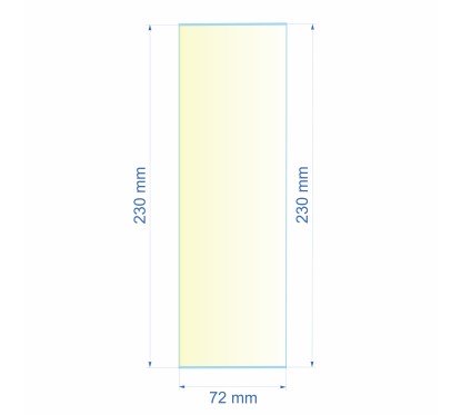 0072X230X230  Verre réfractaire 72x230x230 mm Efel Surdiac 9,20 €