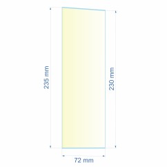 0072X230X235  Verre réfractaire 72x230x235 mm N°6 Efel Surdiac 9,40 €