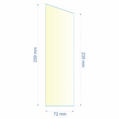 0072X235X259  Verre réfractaire 72x235x259 mm Efel Surdiac 10,30 €