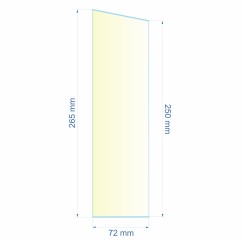 Verre réfractaire 72x250x265 mm épaisseur 3 mm N°14 Efel Surdiac