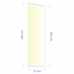 0072X250X265  Verre réfractaire 72x250x265 mm N°14 Efel Surdiac 10,60 €