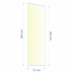 0072X250X265  Verre réfractaire 72x250x265 mm N°14 Efel Surdiac 10,60 €