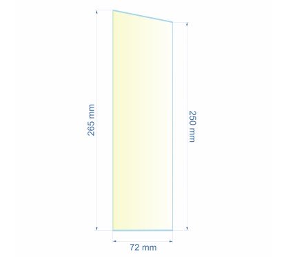 0072X250X265  Verre réfractaire 72x250x265 mm N°14 Efel Surdiac 10,60 €