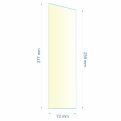 0072X259X277  Verre réfractaire 72x259x277 mm Efel Surdiac 11,00 €