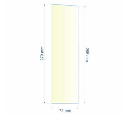 Verre réfractaire 72x265x270 mm N°15 Efel Surdiac