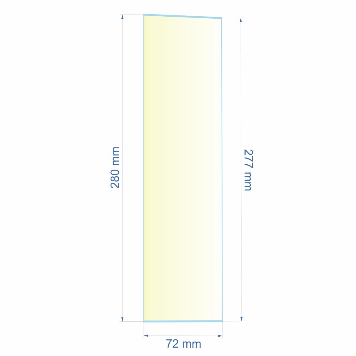 0072X277X280  Verre réfractaire 72x277x280 mm Efel Surdiac 11,10 €