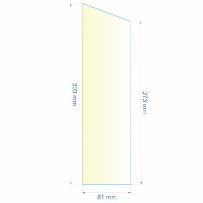 0081X273X303  Verre réfractaire 81x273x303 mm N°12 Efel Surdiac 13,60 €