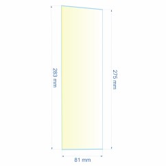 0081X283X275  Verre réfractaire 81x283x275 mm Efel Surdiac 12,70 €