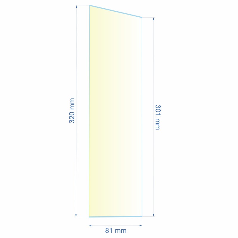 0081X301X320  Verre réfractaire 81x301x320 mm Efel Surdiac 14,30 €