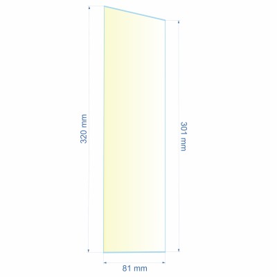 0081X301X320  Verre réfractaire 81x301x320 mm Efel Surdiac 14,30 €