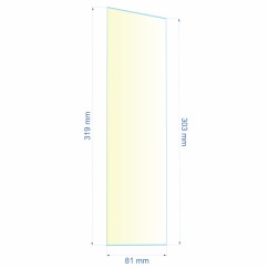 0081X303X319  Verre réfractaire 81x303x319 mm N°11 Efel Surdiac 14,30 €