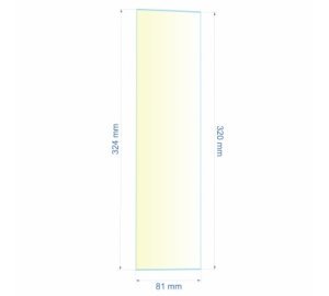 Verre réfractaire 81x320x324 mm N°10 Efel Surdiac