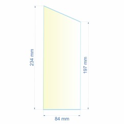 0084X197X234  Verre réfractaire 84x197x234 mm Efel Surdiac 10,90 €