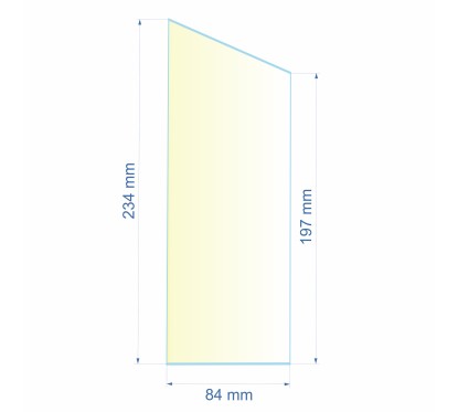 0084X197X234  Verre réfractaire 84x197x234 mm Efel Surdiac 10,90 €