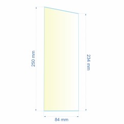 0084X234X250  Verre réfractaire 84x234x250 mm Efel Surdiac 11,60 €