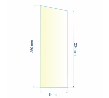 0084X234X250  Verre réfractaire 84x234x250 mm Efel Surdiac 11,60 €