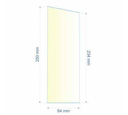 0084X234X250  Verre réfractaire 84x234x250 mm Efel Surdiac 11,60 €