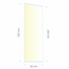 0084X250X263  Verre réfractaire 84x250x263 mm Efel Surdiac 12,20 €