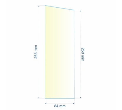 0084X250X263  Verre réfractaire 84x250x263 mm Efel Surdiac 12,20 €